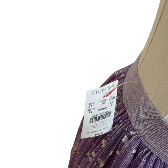 Crewcuts by J.Crew Girls Shimmer Tulle Skirt Size 2T Purple Silver Glitter NWT - Picture 3 of 5